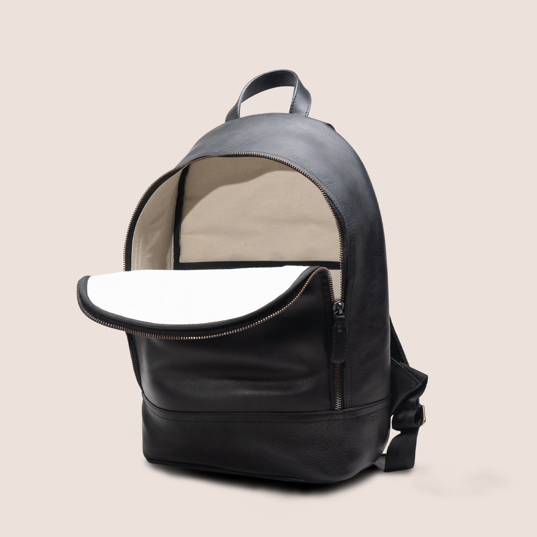 black leather backpack men minimal The Minimalist Backpack – Wesleath